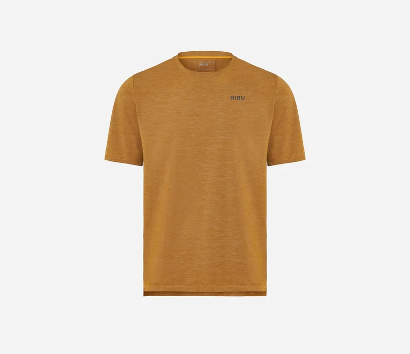 Hiru Advanced Kurzarm-T-Shirt Herren Senfgelb
