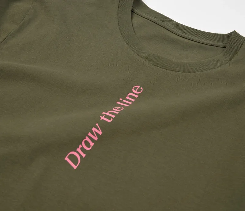Orbea Draw The Line Khaki Kurzarm-T-Shirt Unisex Khaki