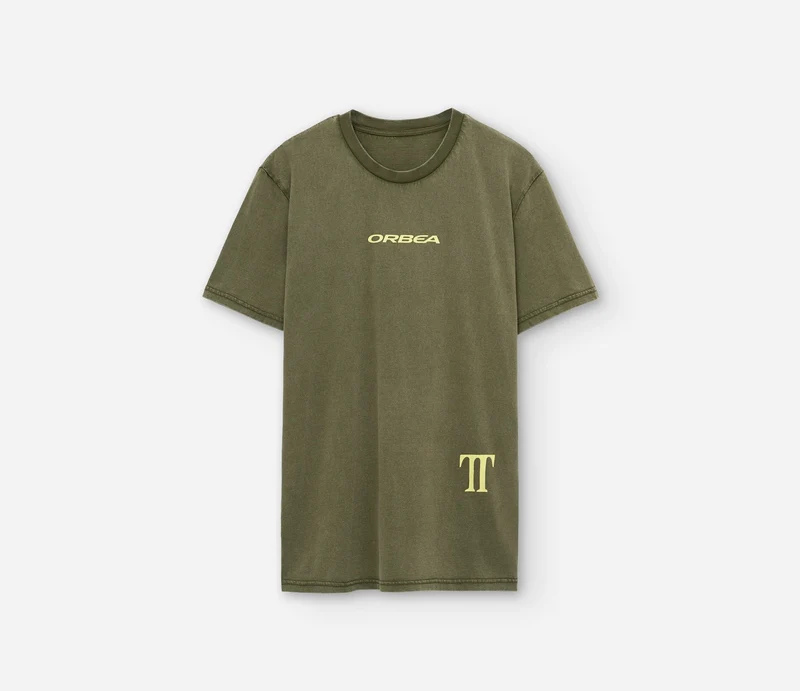 Orbea Trail Tales Khaki Kurzarm-T-Shirt Unisex Khaki