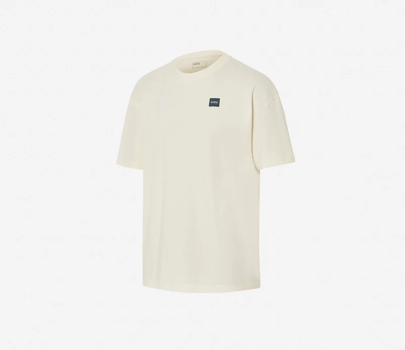 Hiru Kurzarm-T-Shirt Herren Knochenweiß