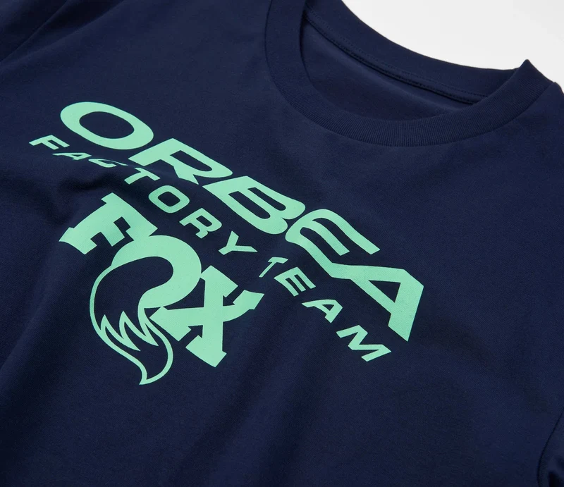 Orbea OFT Fox Navy Kurzarm-T-Shirt Unisex Marineblau