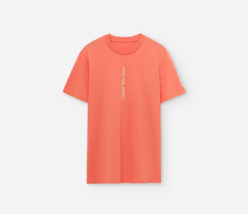 Orbea Draw The Line Orange Kurzarm-T-Shirt Unisex Orange
