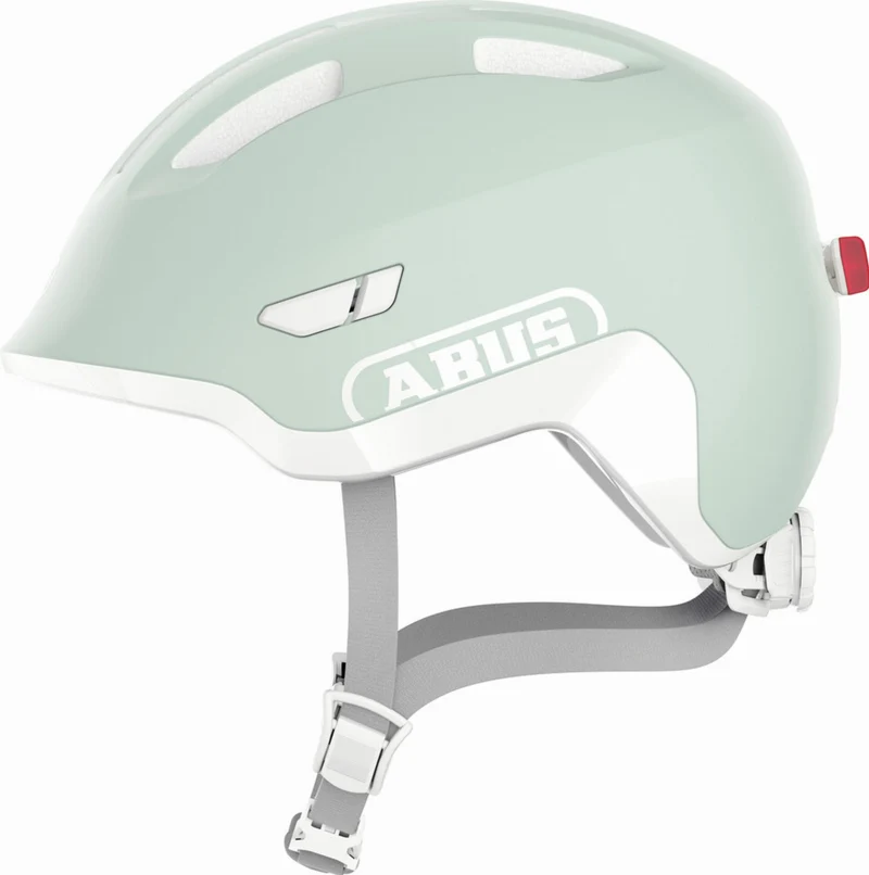 B-Ware - Abus Smiley 3.0 Ace LED Kinder-Helm pure mint (Gebrauchtware)