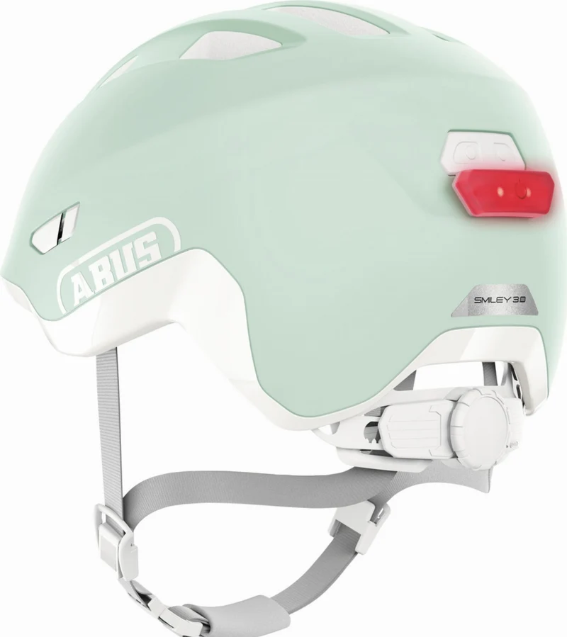 B-Ware - Abus Smiley 3.0 Ace LED Kinder-Helm pure mint (Gebrauchtware)