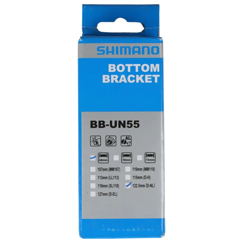Shimano Vierkant Innenlager BB-UN55 Schalenbreite 68 mm Achslänge 122.5 mm