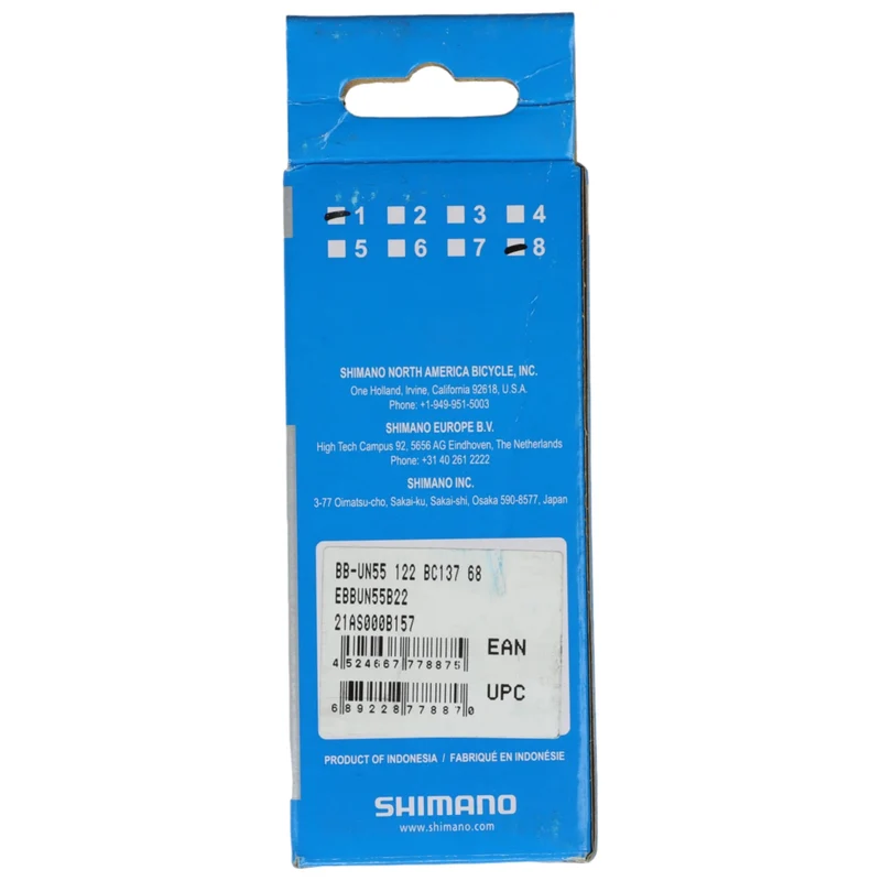 Shimano Vierkant Innenlager BB-UN55 Schalenbreite 68 mm Achslänge 122.5 mm