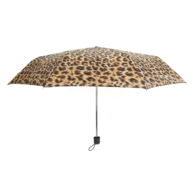 Mini-Regenschirm Leopard – Durchmesser geöffnet 93 cm, Höhe geöffnet 55 cm, 93 cm
