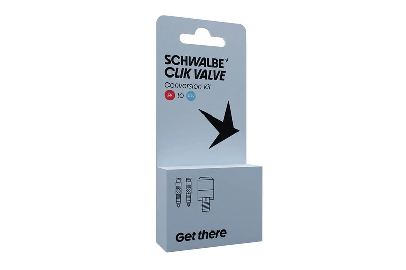 Schwalbe Clik Valve Presta Conversion Kit including Pump Head Adaptor