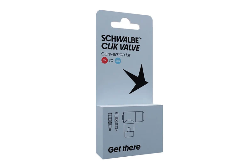 Schwalbe Clik Valve Presta Conversion Kit including Pump Head