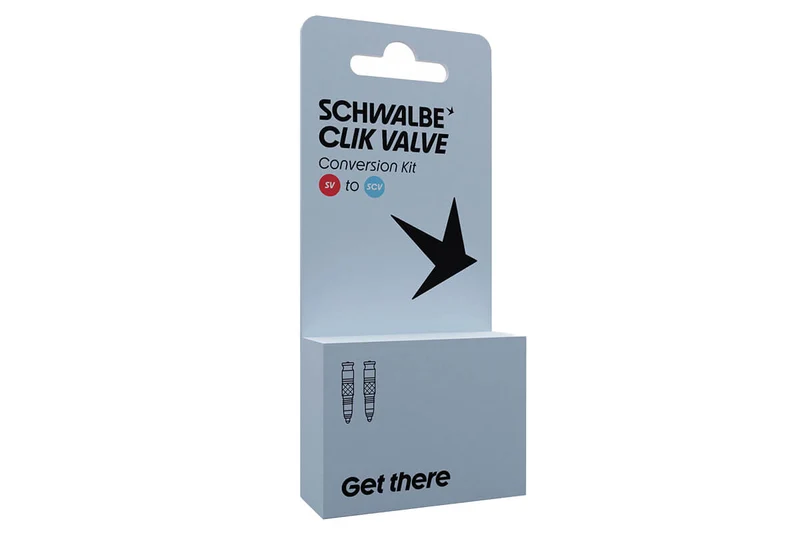 Schwalbe Clik Valve Presta Conversion Kit - Valves Cores - Pair