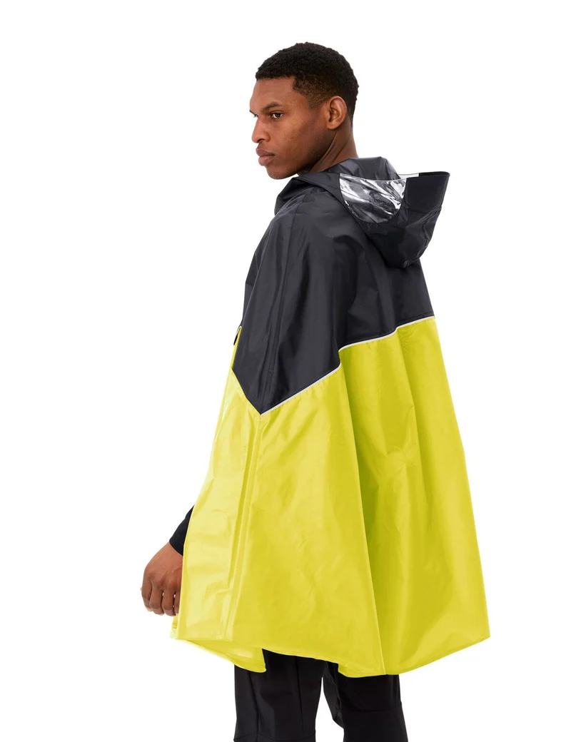 Poncho cycliste jaune avec visières latérales Covero II Vaude