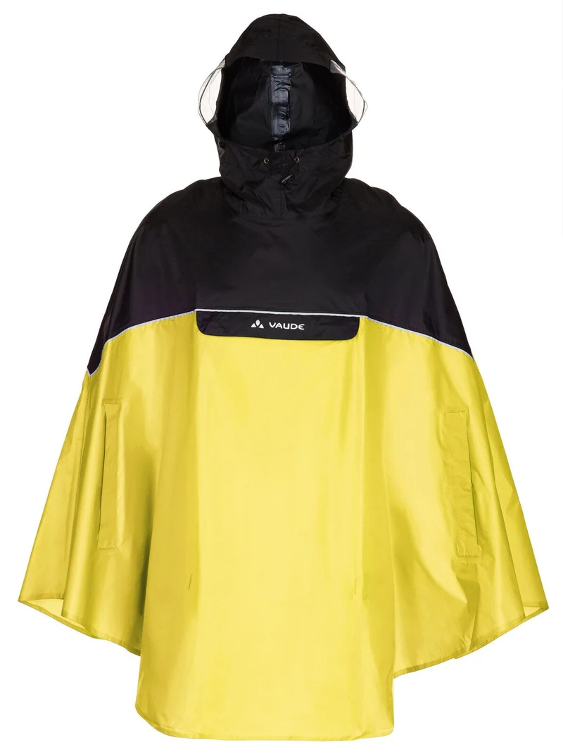 Poncho cycliste jaune avec visières latérales Covero II Vaude