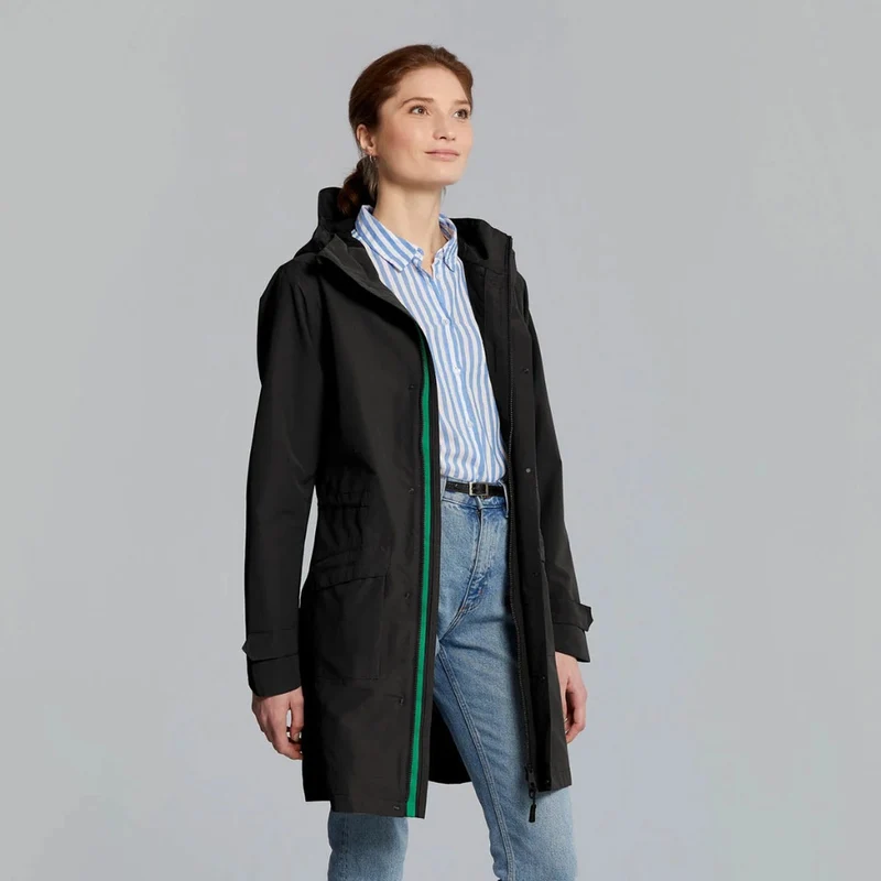 Parka pluie chaud et élégant noir pour femmes Mosse Basil