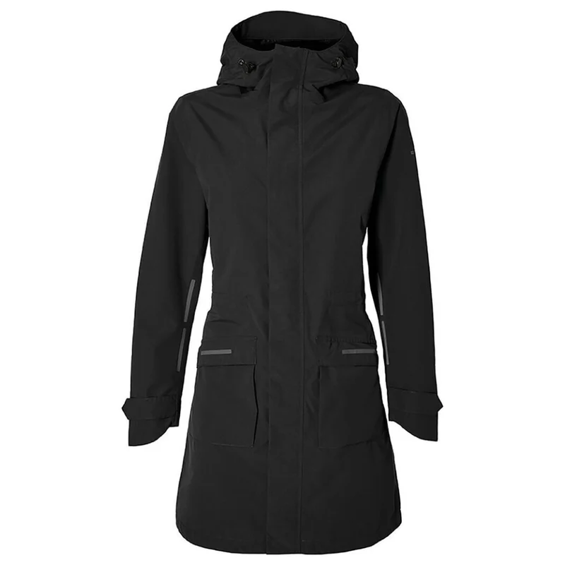 Parka pluie chaud et élégant noir pour femmes Mosse Basil