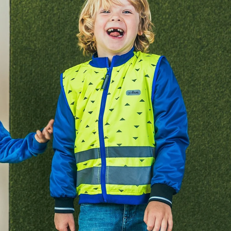 Gilet réfléchissant enfants jaune fluo Jackson GoFluo