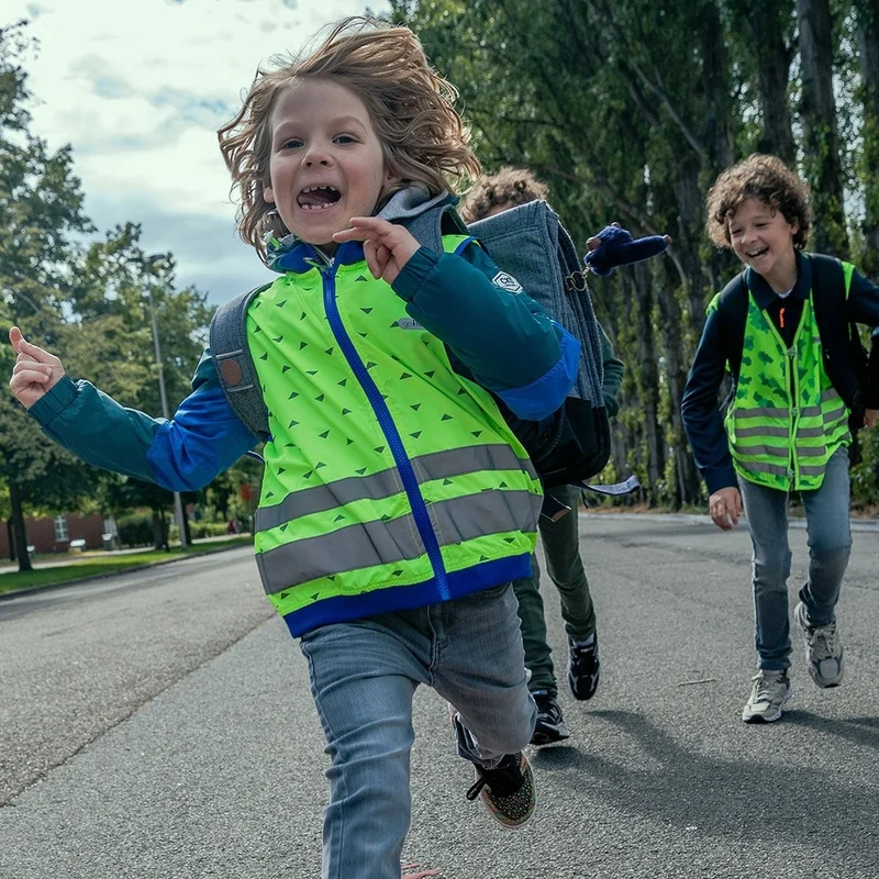 Gilet réfléchissant enfants jaune fluo Jackson GoFluo