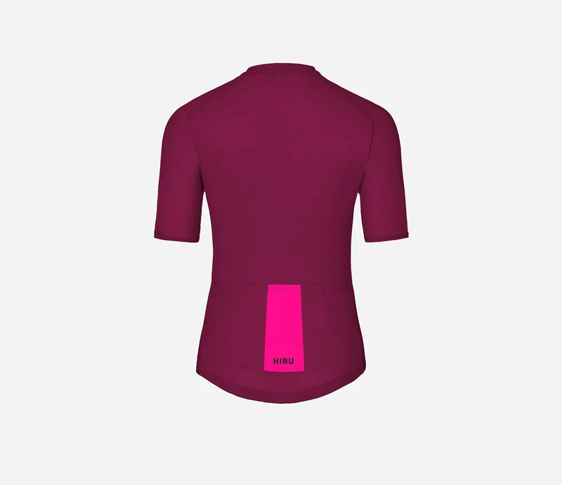Hiru Core Kurzarmtrikot Damen Granatrot