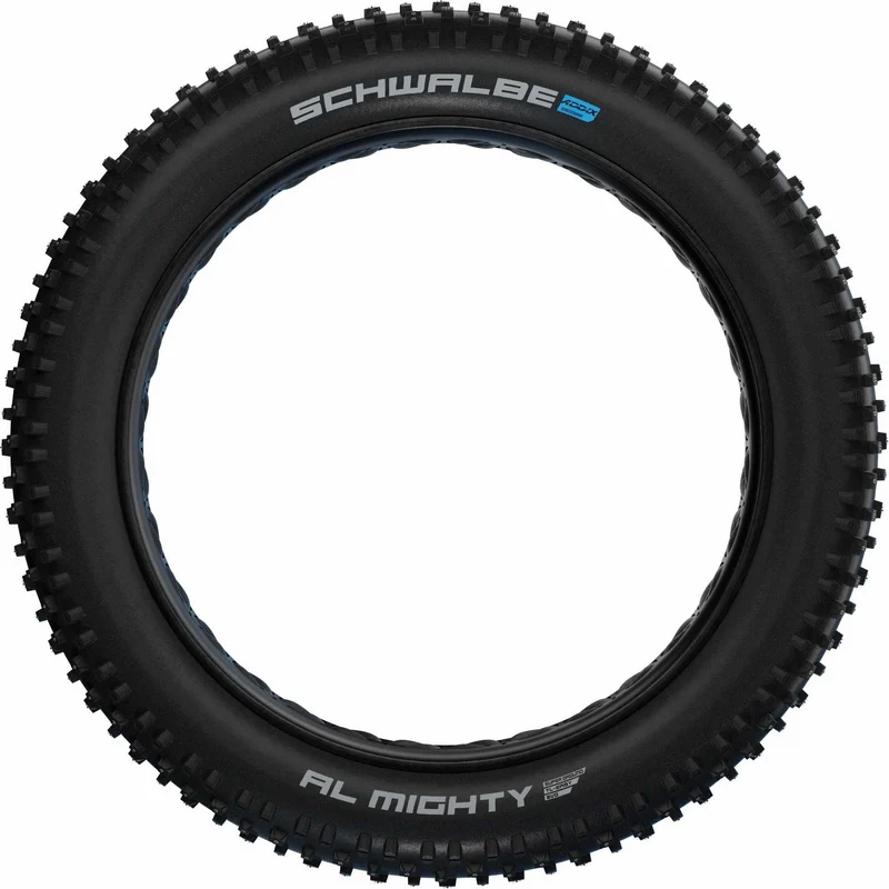 Schwalbe Al Mighty mit Spikes 328 Super Ground, Evolution Line, TLE, SnakeSkin Faltreifen 26" Addix SpeedGrip schwarz 120-559