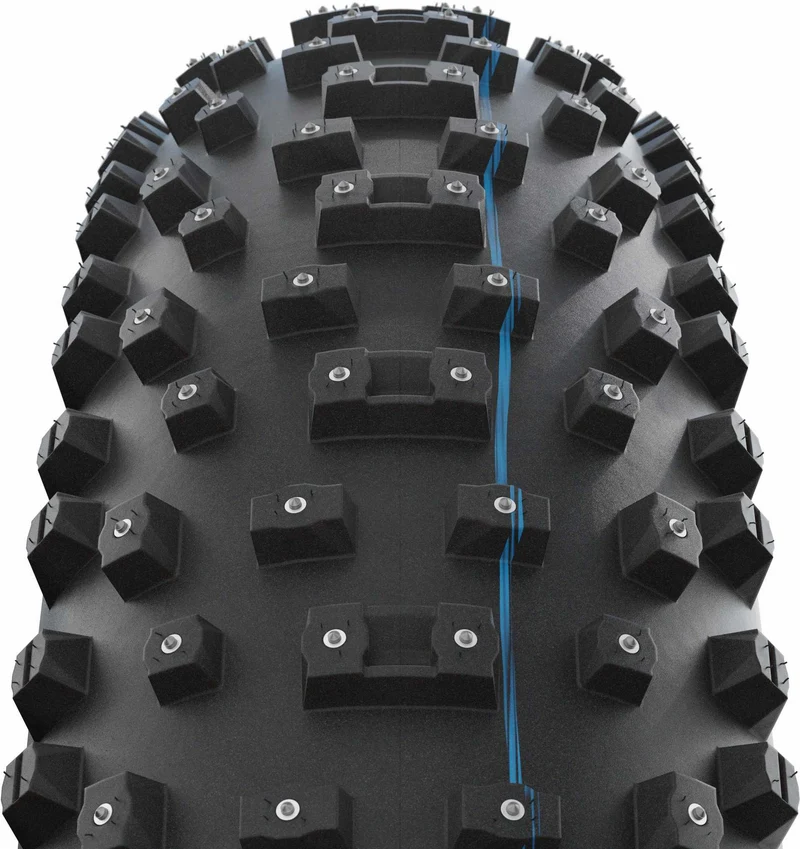 Schwalbe Al Mighty mit Spikes 328 Super Ground, Evolution Line, TLE, SnakeSkin Faltreifen 26" Addix SpeedGrip schwarz 120-559