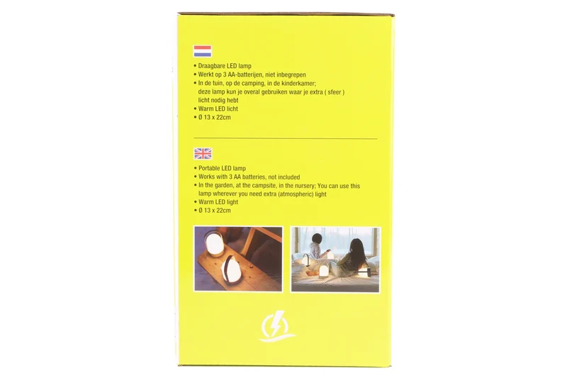 Tragbare LED-Lampe ø 13 x 22 cm – Maße ø 13 x 22 cm, 70 Lumen, 22 cm