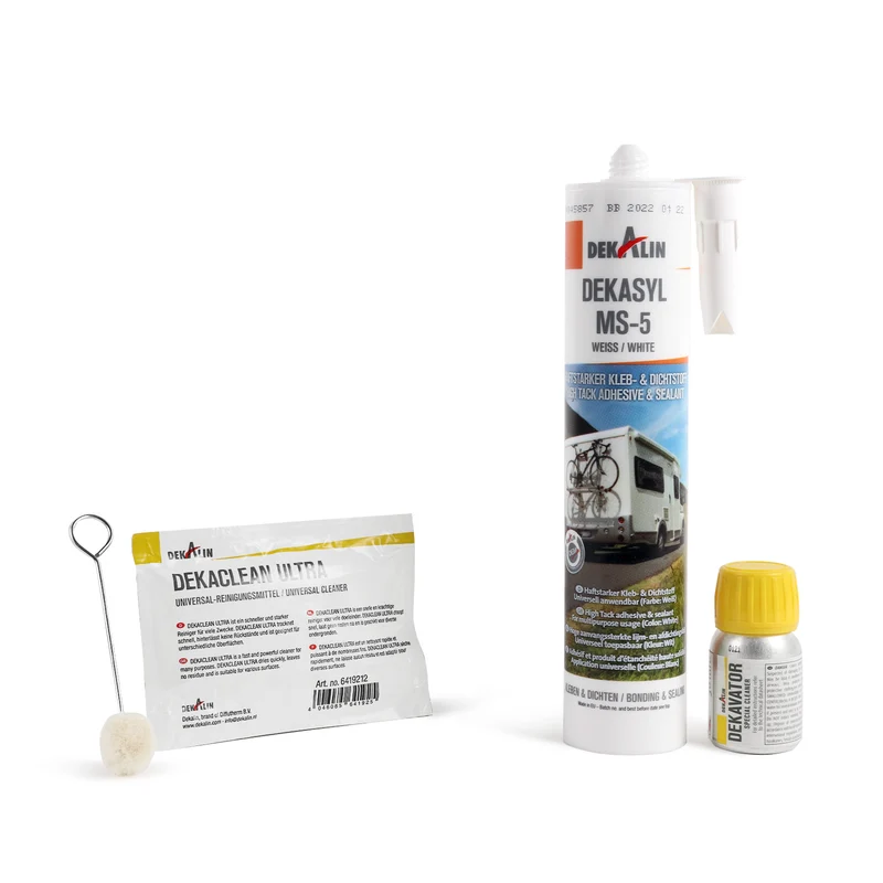Dekalin Dekaseal MS-5 Klebe Set | Primer | Reinigungstuch | ideal für Solar