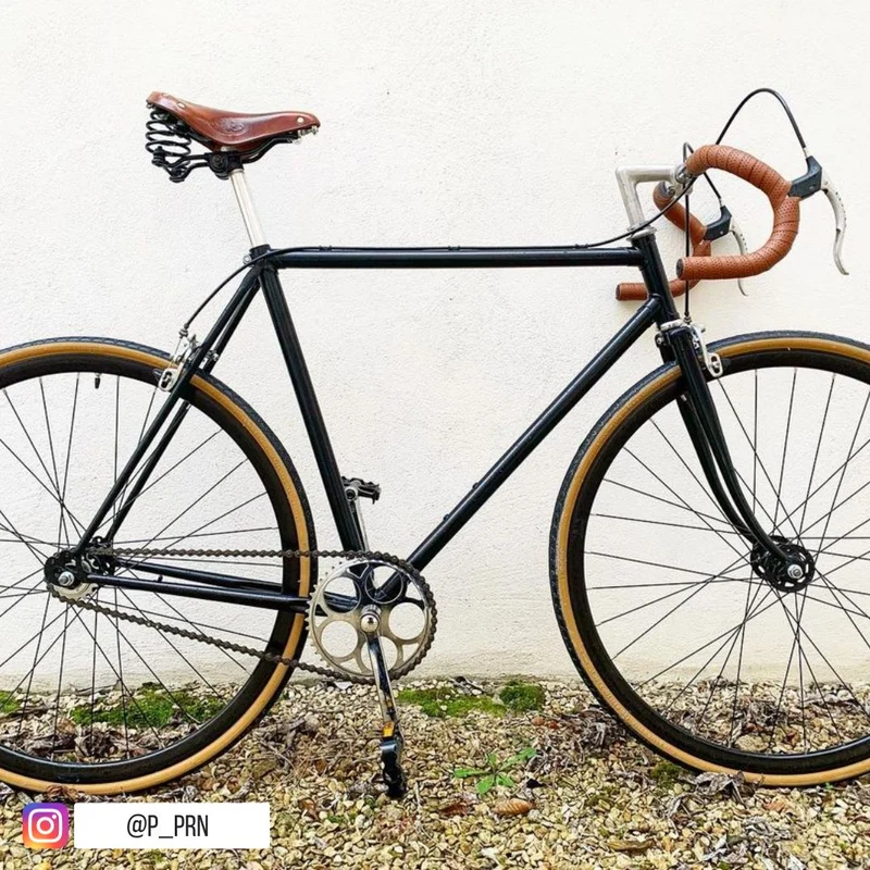 Pédalier de vélo mono-vitesse 46 dents vintage pour axe carré