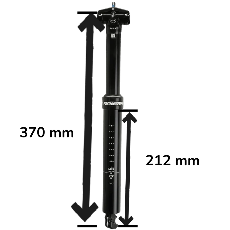 Lapierre Vario Sattelstütze 31.6 mm 100 mm Travel Inkl. I-Spec EV Remote und Kabel