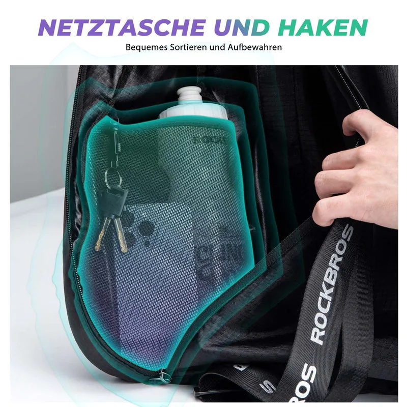 ROCKBROS Helmtasche Motorrad Helmbeutel Einstellbarer Schultergurt