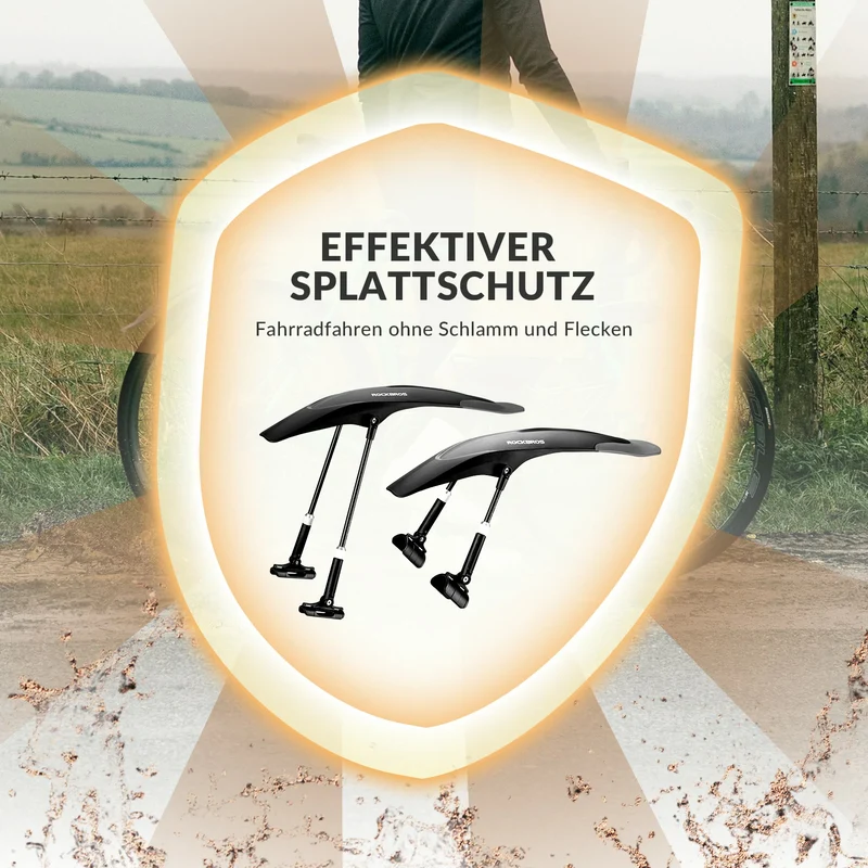Fahrrad Schutzbleche Set Vorne/Hinten Flexible Fahrradschutzblech Verstellbar