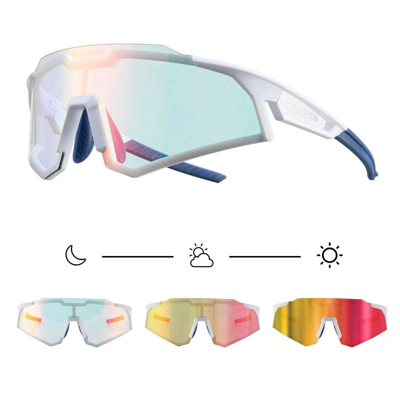ROCKBROS Sonnenbrille Fahrradbrille Selbsttönend Outdoor UV400 Schutz