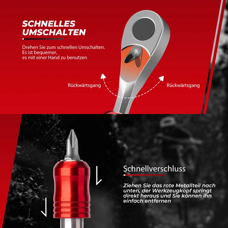 ROCKBROS Ratschenschlüssel Set 1/4 Zoll Mini Reparatur Werkzeug
