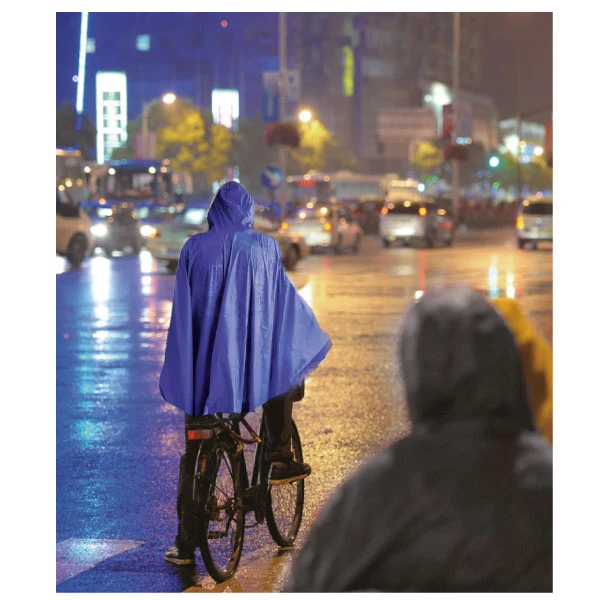 Poncho nachhaltig dunkelblau – Material PVC, leichtgewichtig