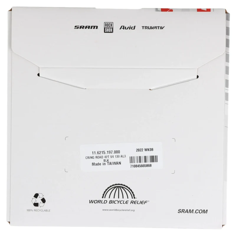 SRAM Kettenblatt 42 Zähne Lochkreis 130 mm Rennrad 10-/11-fach (innen)