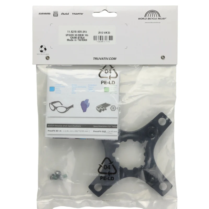 SRAM X9 Spider BB30 Lochkreis 120/80 mm (2x10-fach)