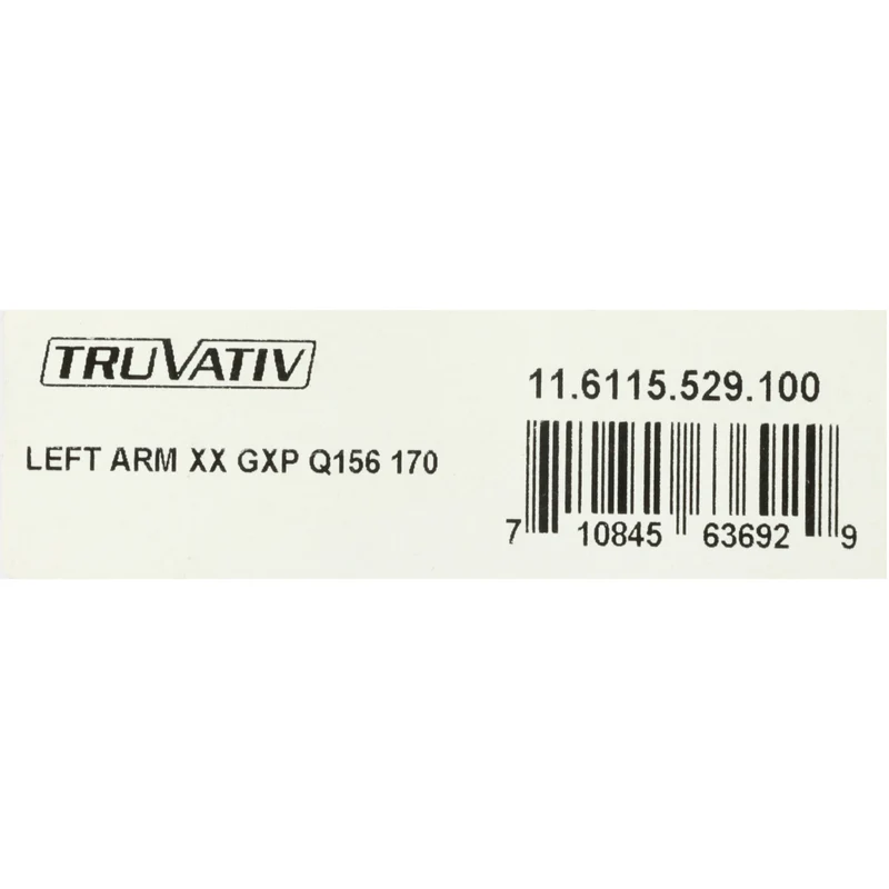 Truvativ XX Kurbelarm links GXP 170 mm Q-Faktor 156 mm Carbon schwarz rot