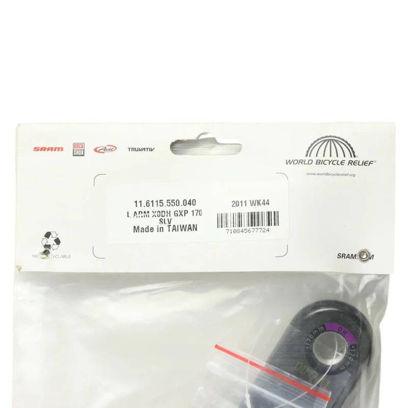 SRAM X0 DH Kurbelarm links GXP 170 mm Carbon schwarz silber