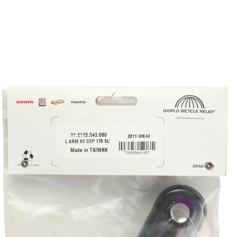 SRAM X0 Kurbelarm links GXP 170 mm Carbon schwarz silber
