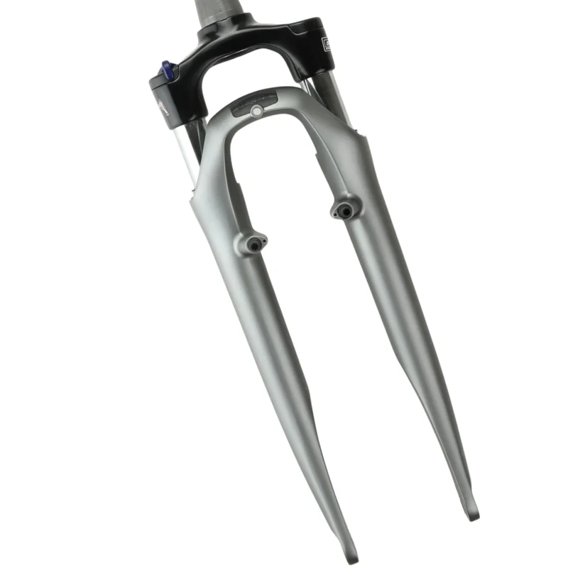 SR Suntour Federgabel Felgenbremsen Schnellspanner QR 28 Zoll Tapered 1 1/8-1.5 Zoll Schaft silber