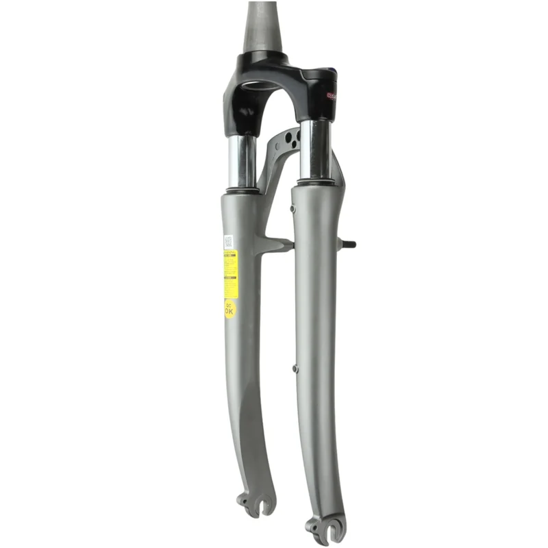 SR Suntour Federgabel Felgenbremsen Schnellspanner QR 28 Zoll Tapered 1 1/8-1.5 Zoll Schaft silber