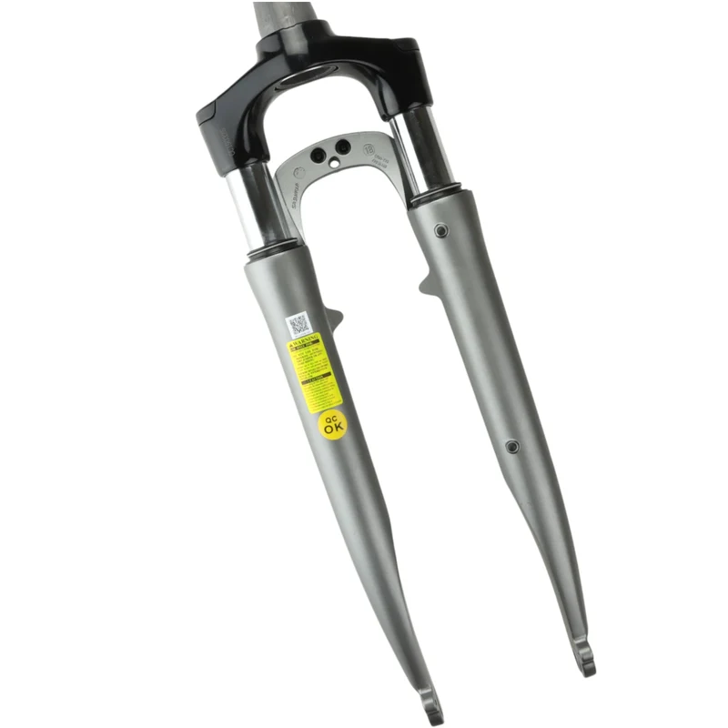 SR Suntour Federgabel Felgenbremsen Schnellspanner QR 28 Zoll Tapered 1 1/8-1.5 Zoll Schaft silber