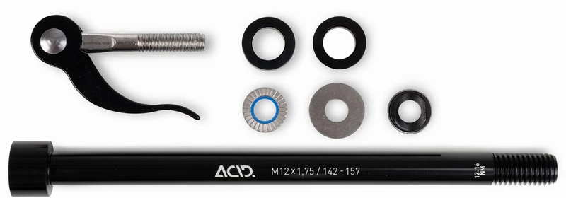 Acid Steckachse M12x1.75 142-157 mm für Fahrradanhänger black 220 x 20 x 20 mm