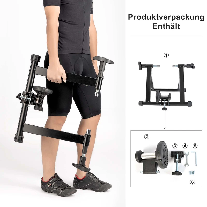 ROCKBROS Rollentrainer Magnetisches Indoor-Bike-Trainingsgerät Faltbar