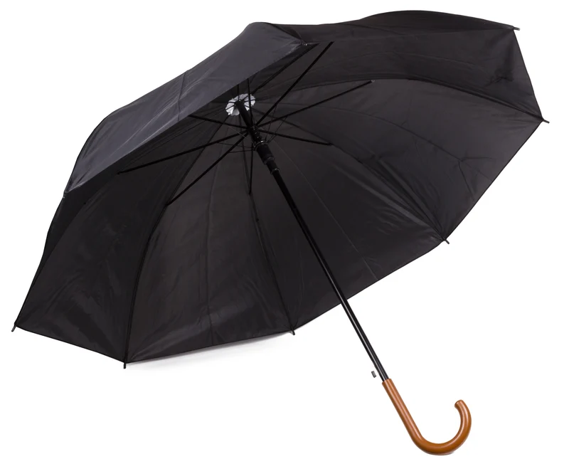 Regenschirm Ø 125 cm, 8 Segmente, schwarz – Durchmesser 125 cm, Farbe schwarz