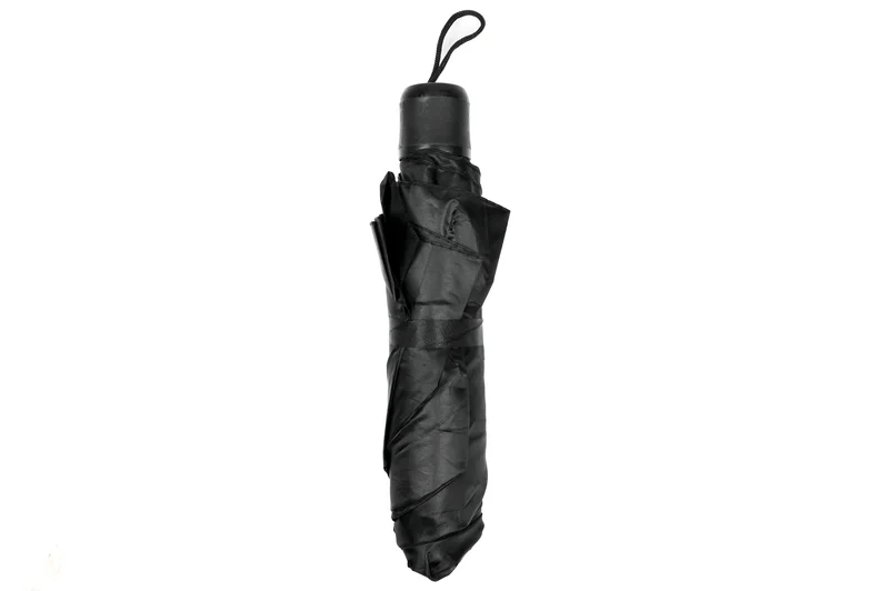 Regenschirm Mini schwarz – Durchmesser ausgeklappt 93 cm, Höhe ausgeklappt 55 cm, 93 cm