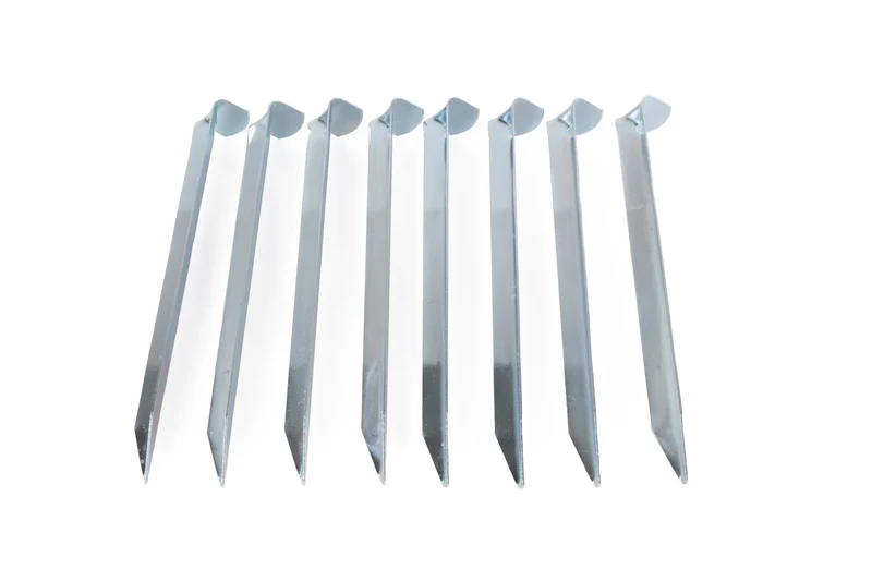 Zeltheringe halbrund 8-tlg. – Maße Zelthering 17,5x1,5 cm, 5 cm