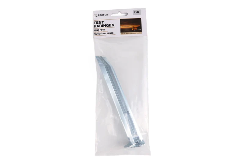 Zeltheringe halbrund 8-tlg. – Maße Zelthering 17,5x1,5 cm, 5 cm