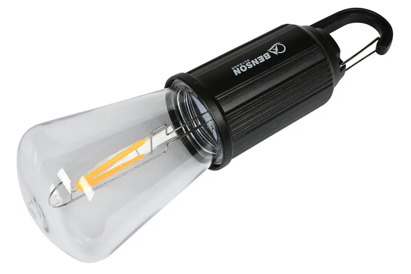 Campinglampe mit Karabiner, wiederaufladbar – Lichtquelle 2 Stück weiche Lichtleisten, Gewicht 55 g