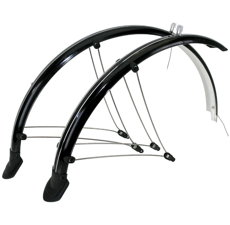 Paire de garde boue pour vélo 26 pouces avec câble électrique - 58 mm