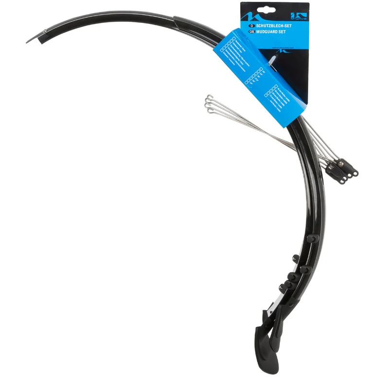 Paire de garde boue pour vélo 26 pouces avec câble électrique - 58 mm