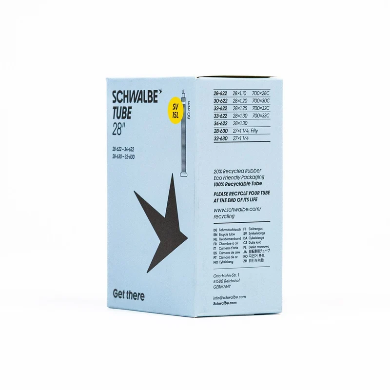Chambre à air vélo Schwalbe 700 / 28 / 29 pouces